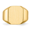Gold Polished Octagonal Closed Back Signet Ring