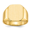 Gold Polished Octagonal Closed Back Signet Ring