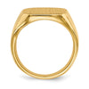 Gold Polished Octagonal Closed Back Signet Ring