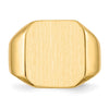 Gold Polished Octagonal Closed Back Signet Ring