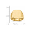 Gold Polished Octagonal Closed Back Signet Ring