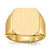 Gold Polished Octagonal Closed Back Signet Ring