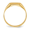 Gold Polished Octagonal Open Back Signet Ring