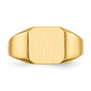 Gold Polished Octagonal Open Back Signet Ring