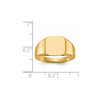 Gold Polished Octagonal Open Back Signet Ring
