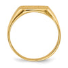 Gold Polished Octagonal Open Back Signet Ring