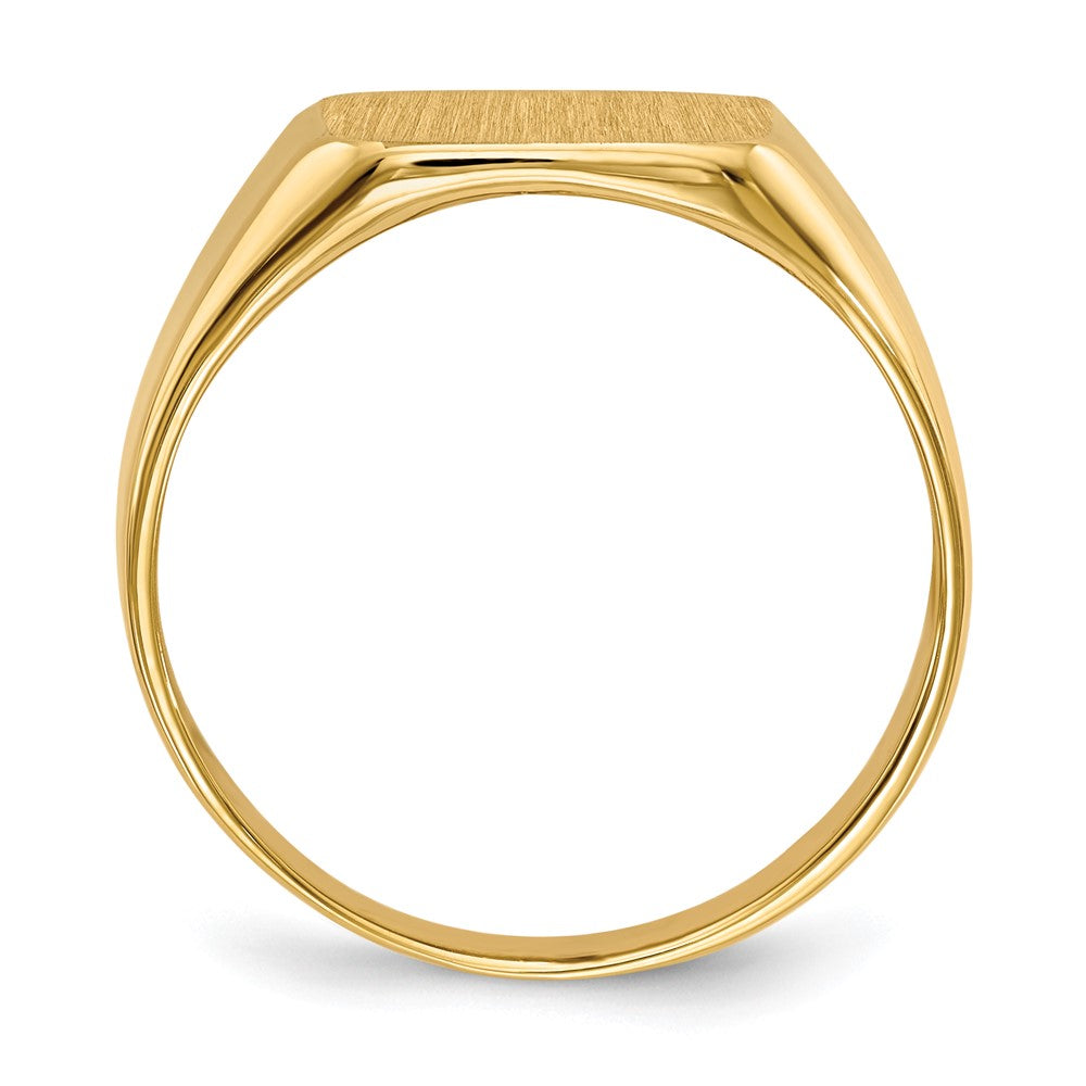 Gold Polished Octagonal Open Back Signet Ring