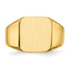 Gold Polished Octagonal Open Back Signet Ring