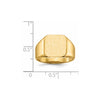 Gold Polished Octagonal Open Back Signet Ring