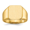 Gold Polished Octagonal Open Back Signet Ring