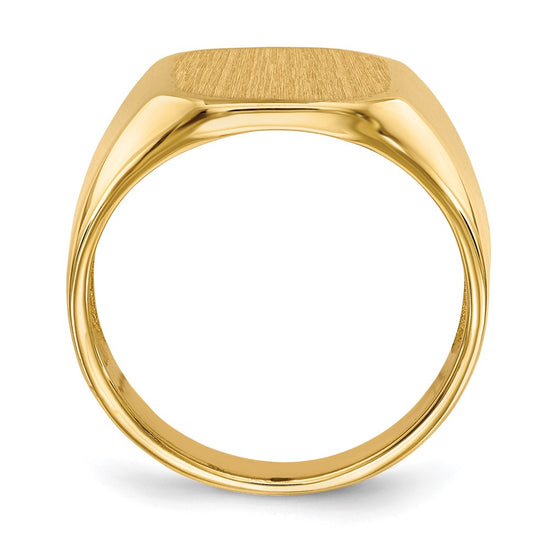 Gold Polished Octagonal Open Back Signet Ring