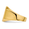 Gold Polished Octagonal Open Back Signet Ring