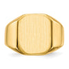 Gold Polished Octagonal Open Back Signet Ring