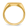 Gold Polished Octagonal Open Back Signet Ring