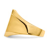 Gold Polished Octagonal Open Back Signet Ring