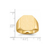 Gold Polished Octagonal Open Back Signet Ring