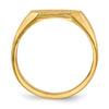 Gold Polished Octagonal Open Back Signet Ring