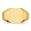 Gold Polished Octagonal Open Back Signet Ring