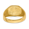Gold Polished Octagonal Open Back Signet Ring