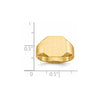 Gold Polished Octagonal Open Back Signet Ring