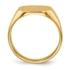 Gold Polished Octagonal Closed Back Signet Ring