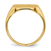 Gold Polished Octagonal Closed Back Signet Ring