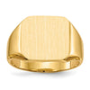 Gold Polished Octagonal Closed Back Signet Ring