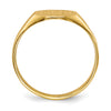 Gold Polished Textured Signet Ring