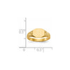 Gold Polished Textured Signet Ring