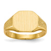 14k 11.0x9.0mm Closed Back Signet Ring