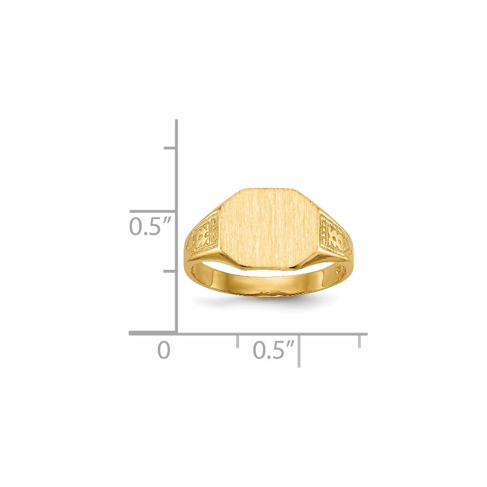 Polished Gold Fancy Signet Rings