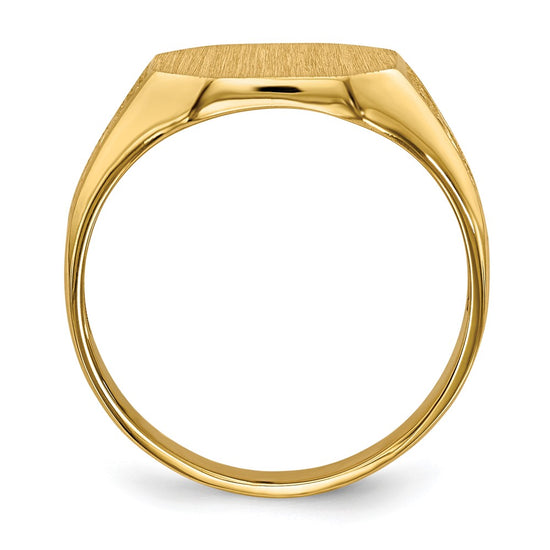 14k 11.0x9.0mm Open Back Signet Ring