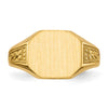 14k 11.0x9.0mm Open Back Signet Ring