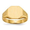 14k 11.0x9.0mm Open Back Signet Ring