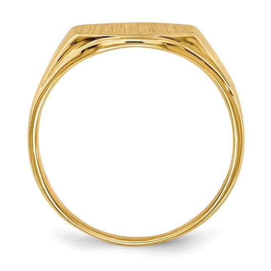 Gold Polished Octagonal Open Back Signet Ring