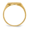 Gold Polished Octagonal Open Back Signet Ring
