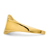 Gold Polished Octagonal Open Back Signet Ring