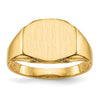 Gold Polished Octagonal Open Back Signet Ring