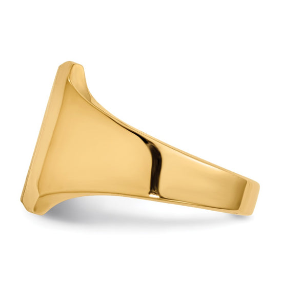 Polished Gold Fancy Signet Rings