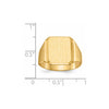 Polished Gold Fancy Signet Rings