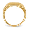 14k 13.0 x 14.0mm Octagon Open Back Mens Nugget Signet Ring