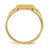 10k 7.5x9mm Rectangle Closed Back Signet Ring
