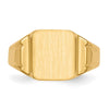 14k 7.5x9mmRectangular Closed Back Signet Ring