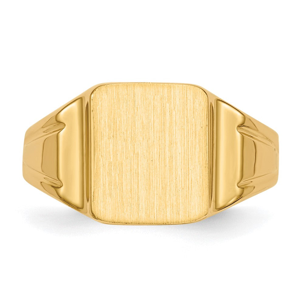 14k 7.5x9mmRectangular Closed Back Signet Ring
