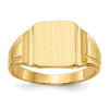 14k 7.5x9mmRectangular Closed Back Signet Ring