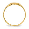 Gold Polished Square Closed Back Signet Rings