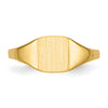 14k 6.5x7.0mm Square Closed Back Signet Ring