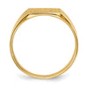 Gold Polished Square Closed Back Signet Rings