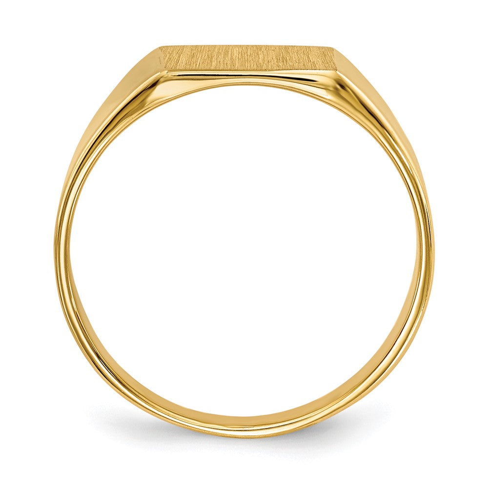 Gold Polished Square Closed Back Signet Rings