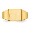 14k 8.5x7.0mm Rectangle Closed Back Signet Ring